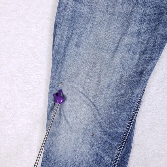 Rock & Roll Denim 36x30 Double Barrel Straight Jeans Blue Relaxed Western Cowboy - Picture 3 of 16